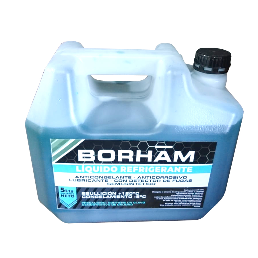 Liquidos y Fluidos Refrigerante 5 Lts. Uso Directo Homologado Verde