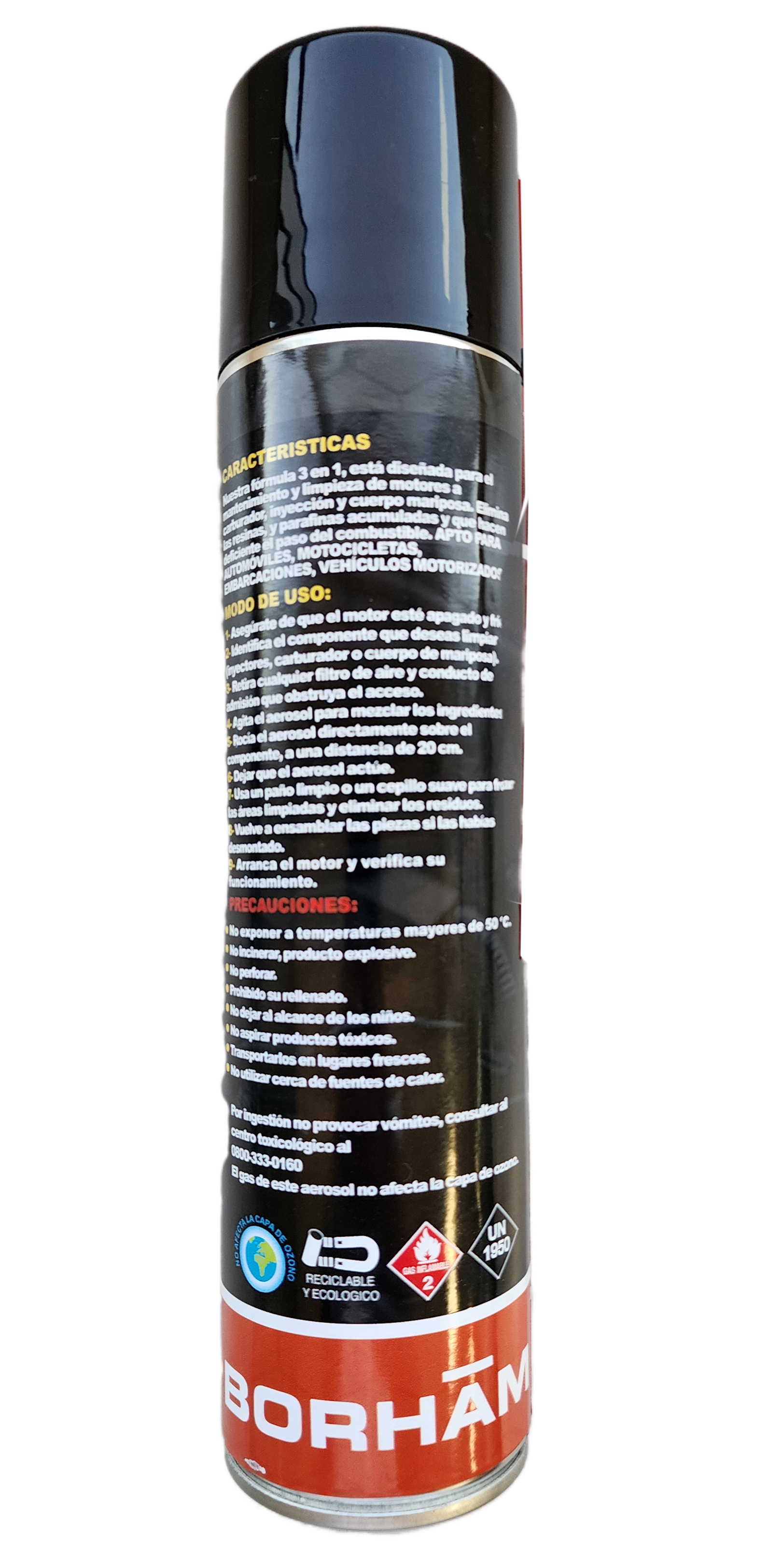 Liquidos y Fluidos Limpia Inyectores y Cuerpo Mariposa Aerosol X 430 Ml