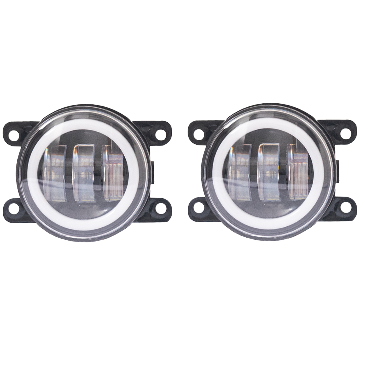 Faro Auxiliares Redondo Lupa y LED Ojo de Angel Posicion y Giro 9 / 32 V 30 W Juego