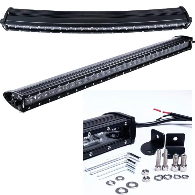 Faro Auxiliares Barra LED 180 Wats 6D Spot Curva 81 cm