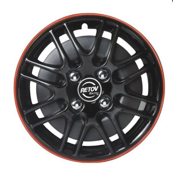 Tazas de Rueda Susuka 13" negra Borde / Rojo Tu4093Nr