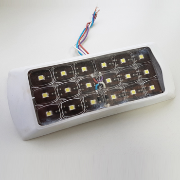 Plafón interior 18 Leds 12 V / 24 V AP-18 180 X 80 mm Goma blanca