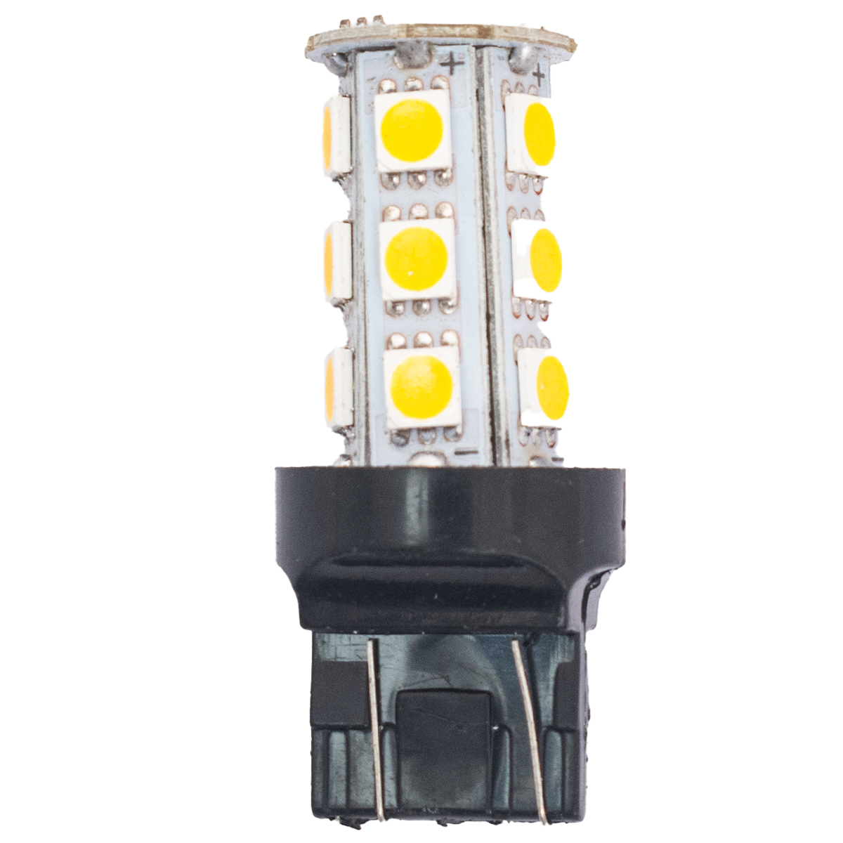 Lámparas 2 Polos sin Culote T20 12 V 18Leds Ambar