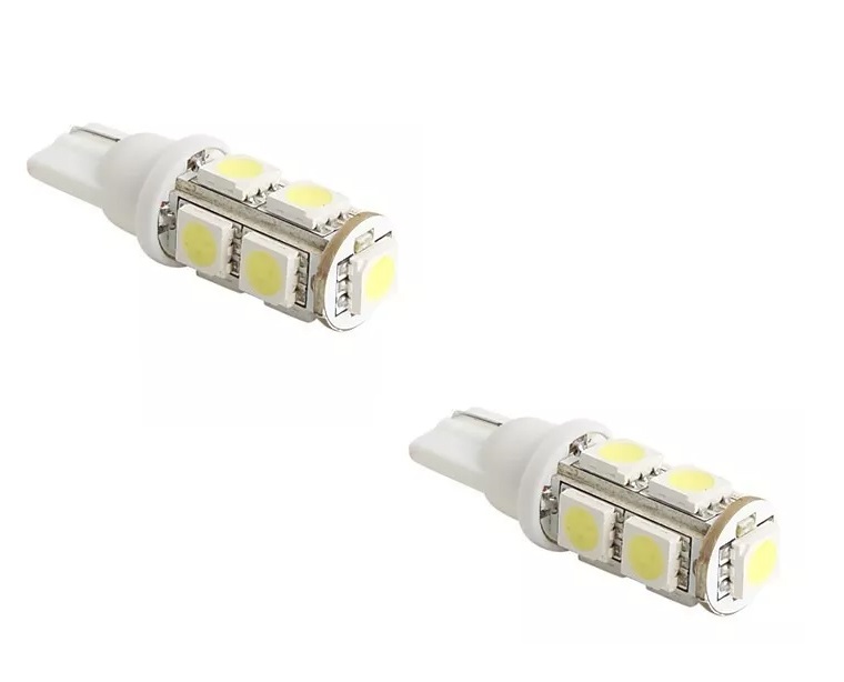 Lámparas LED 2821 9 Puntas 5050 Smd - blanco 12 V Par