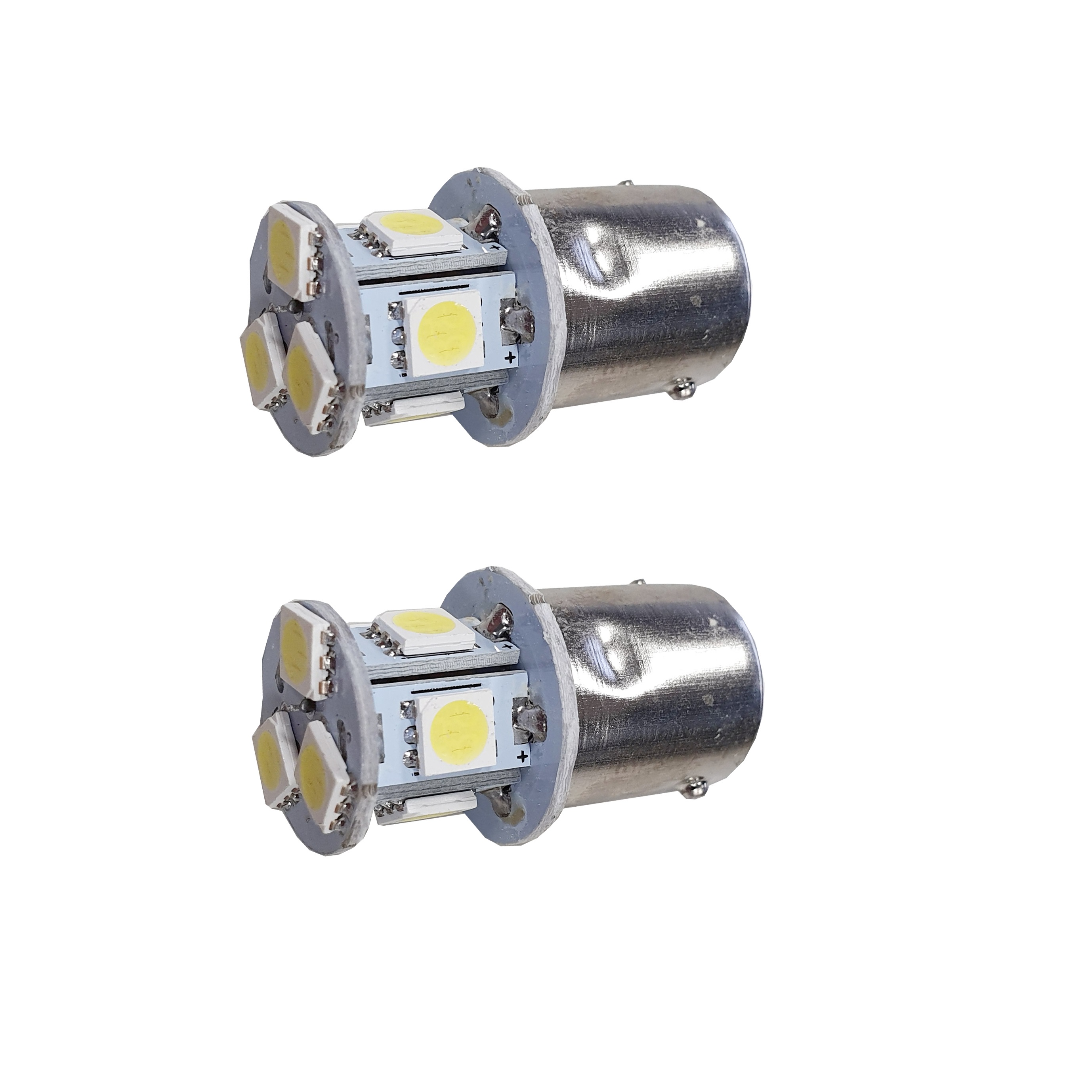 Lámparas 1 Polo 8 LED 5050 Smd - blanco 12 V 1141 - 1156 - P21W Par