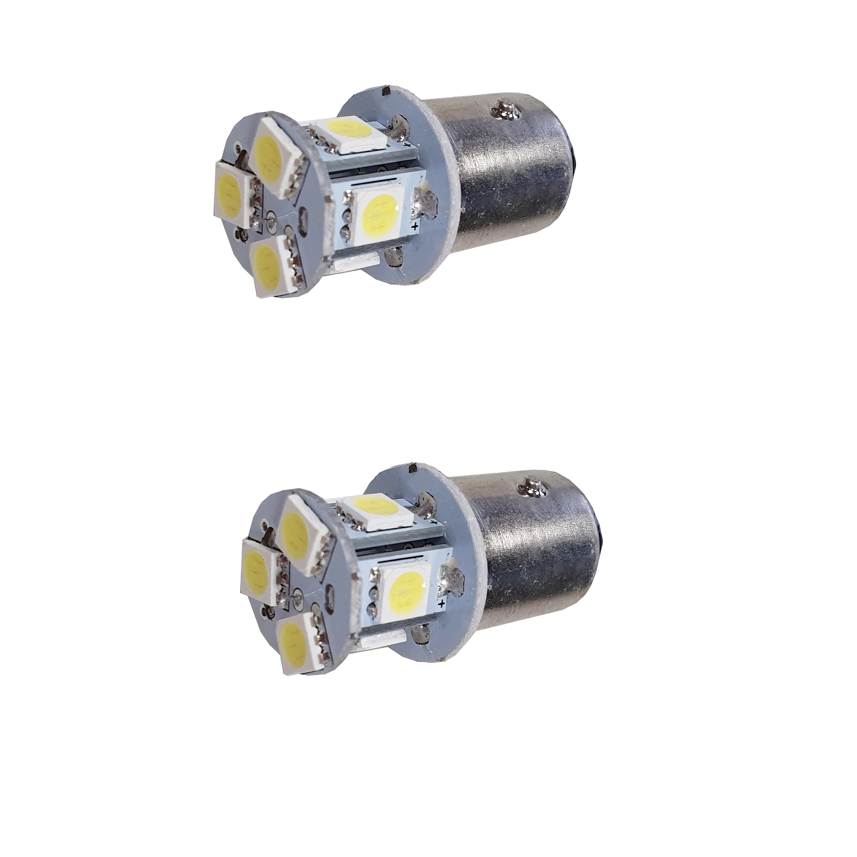 Lámparas 2 Polos 8 LED 5050 Smd - blanco 12 V 1034 - 1157 - P21 / 5 W Par