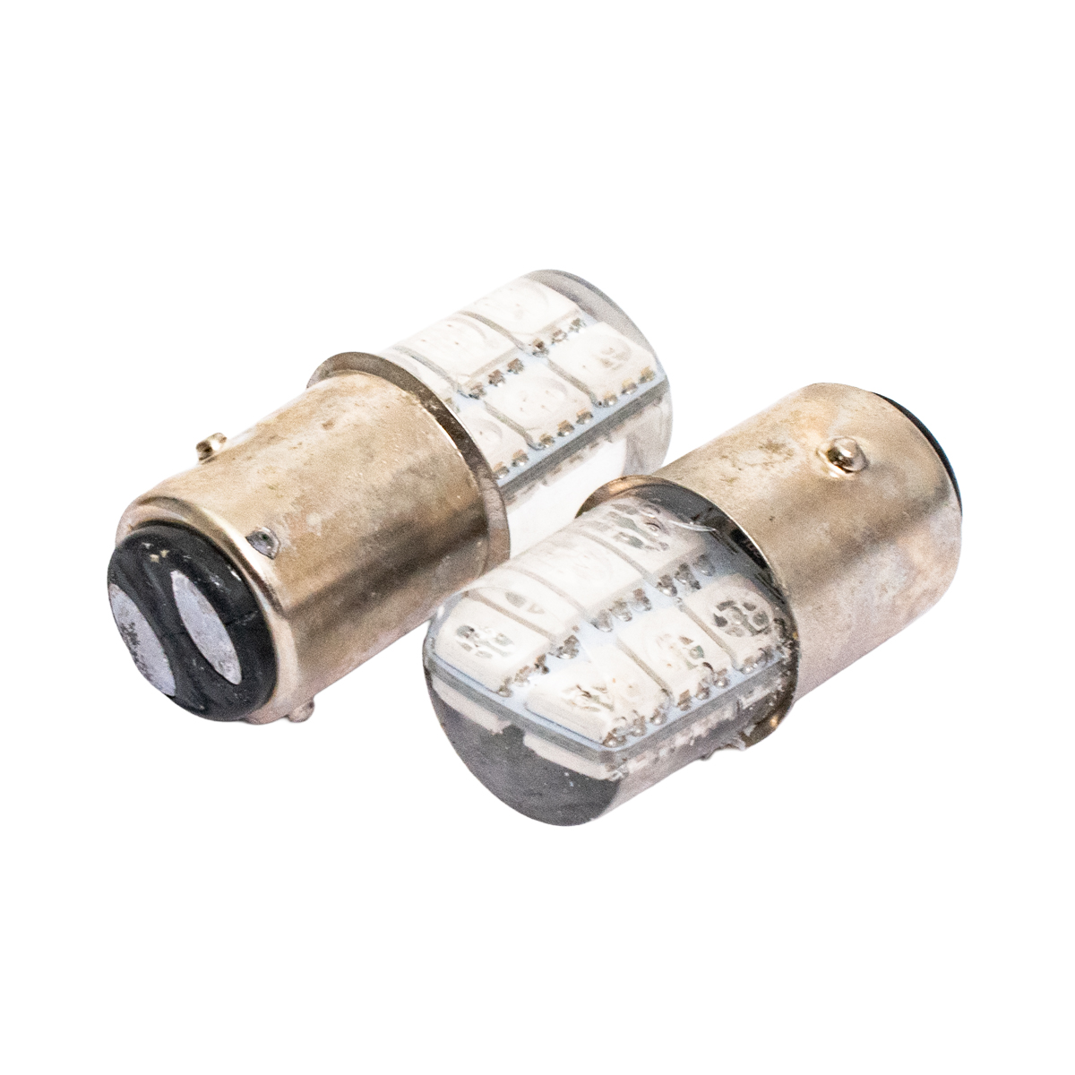 Lámparas 1034 - 1157 - P21 / 5 W 12 LED Cob Silica - Ambar 24 V Blister X2