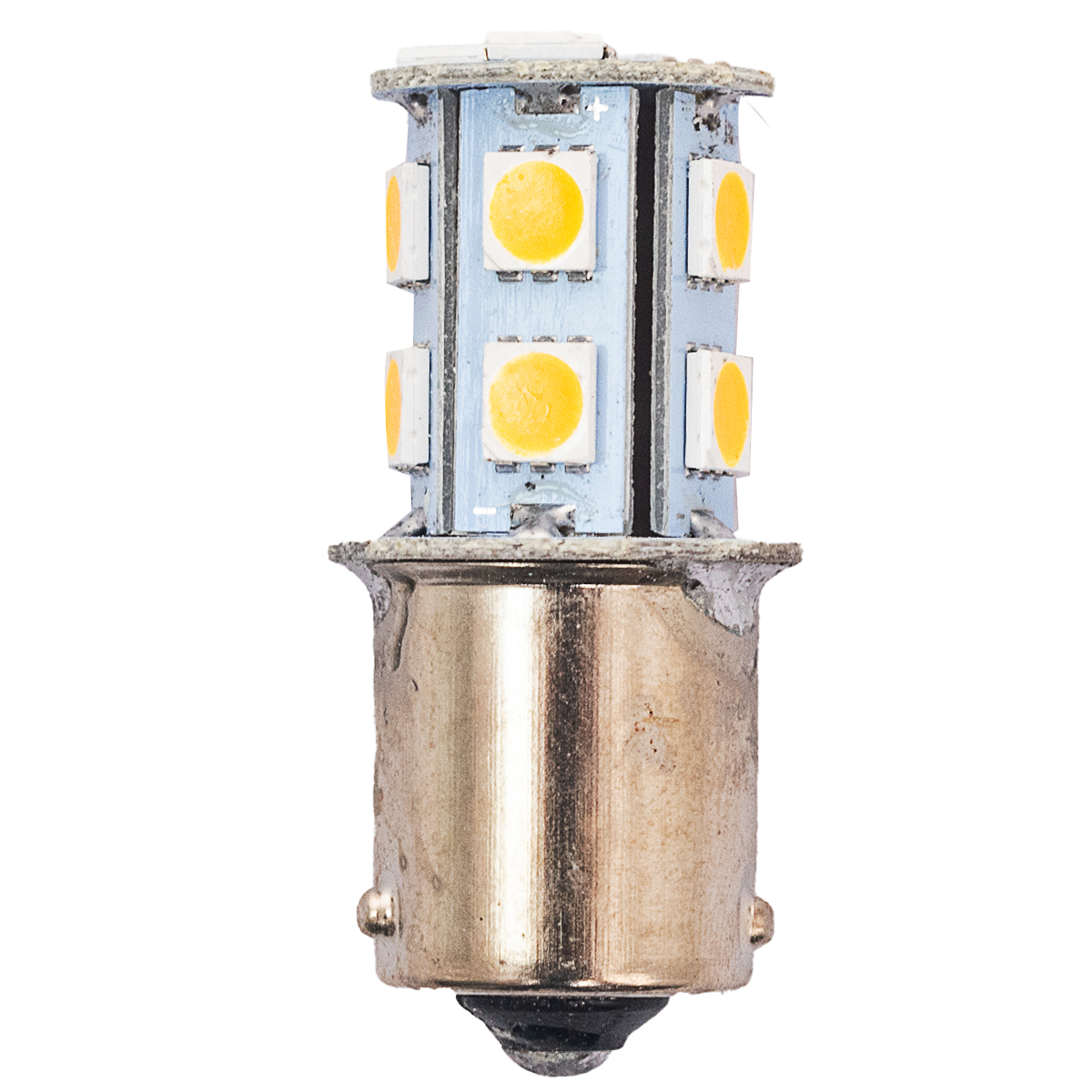 Lámparas 1 Polo 13 LED 5050 Smd - Ambar 12 V -1141- P21W Despareja