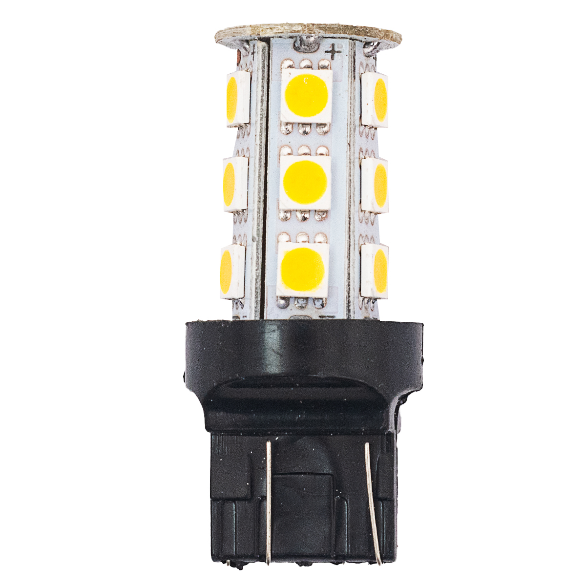 Lámparas 2 Polos sin Culote T20 24 V 18Leds Ambar