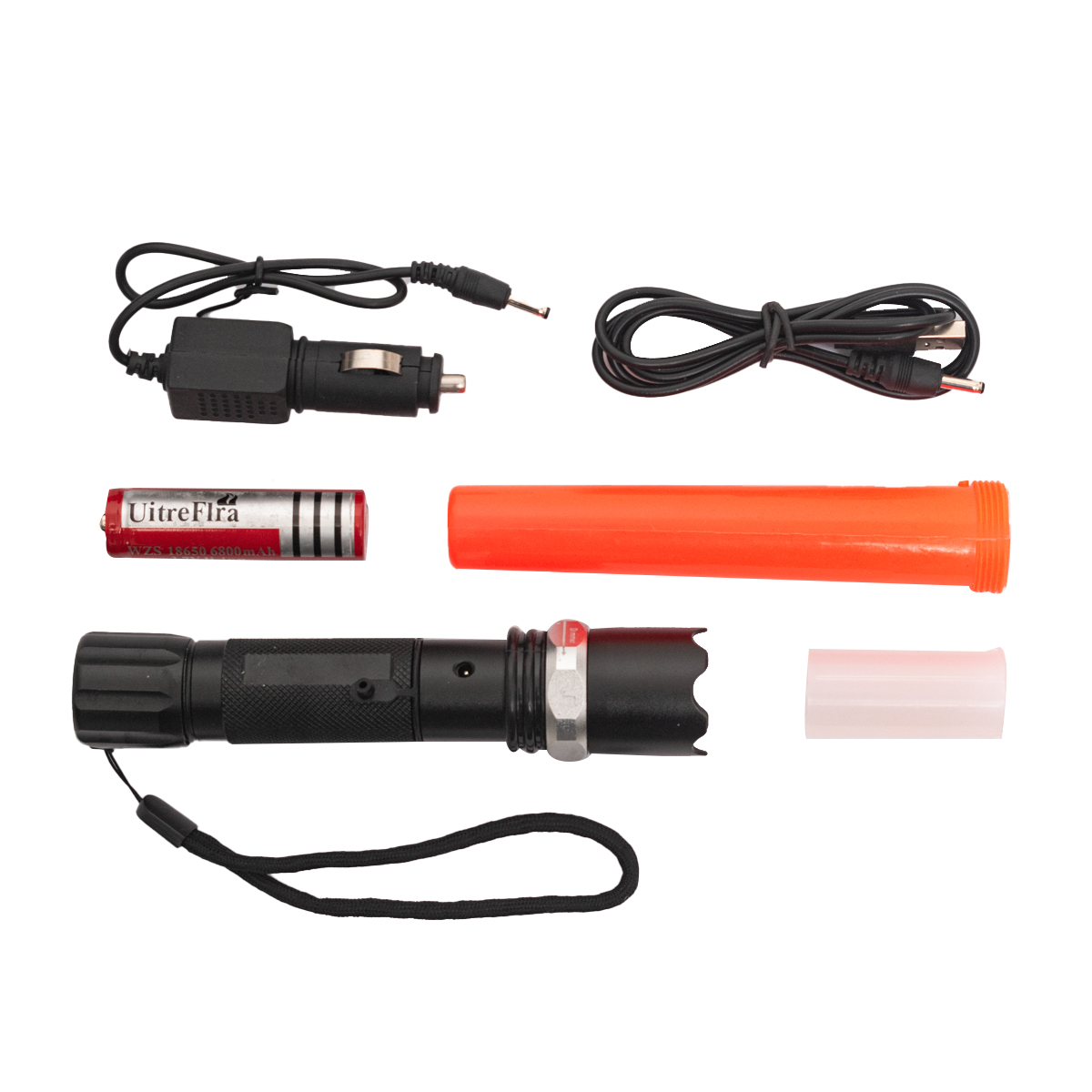 Accesorios Varios Linterna Tactica Recargable LED con Estuche