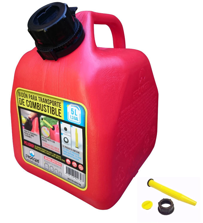 Accesorios Varios Bidon Combustible con Embudo Surtidor 5 Litros