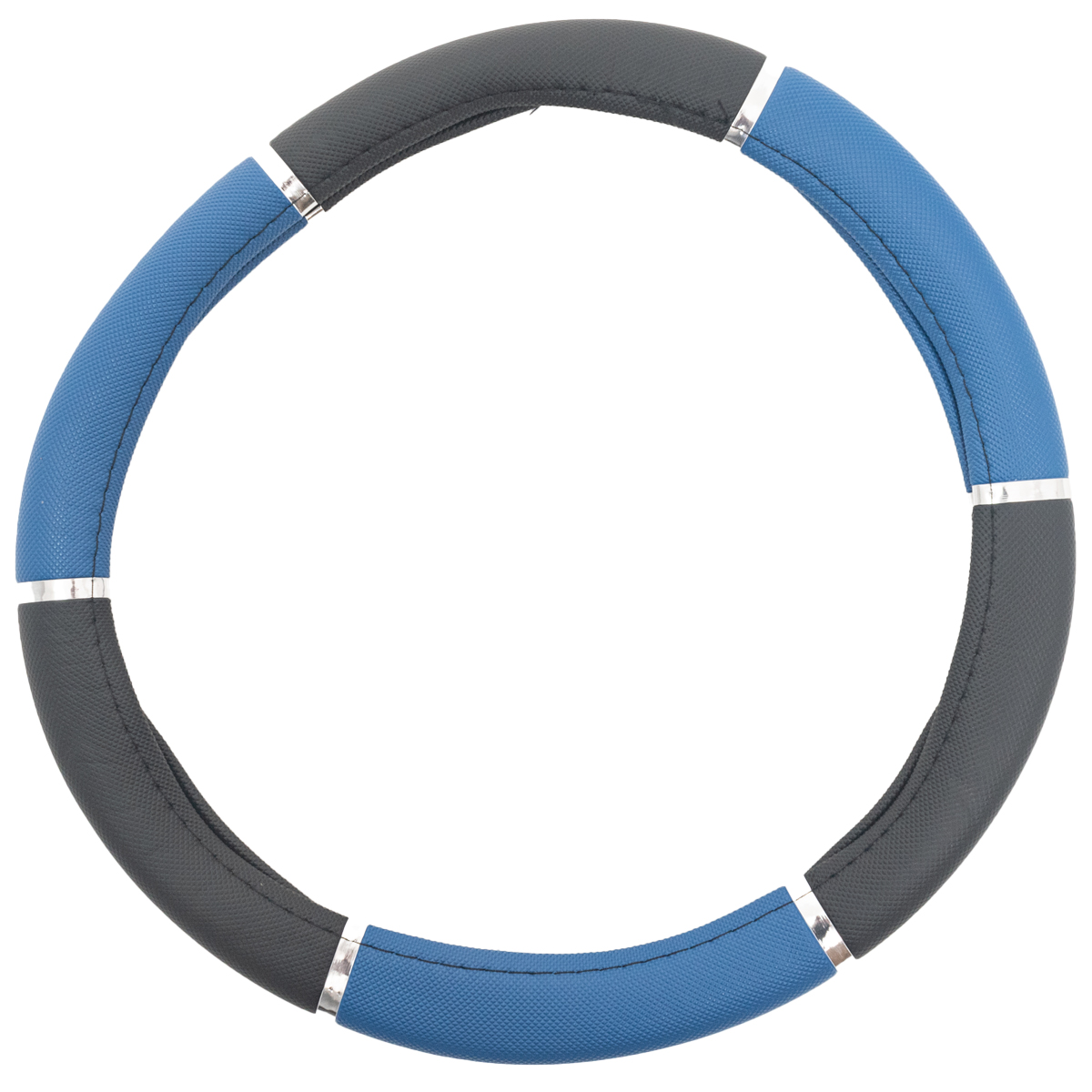 Accesorios Varios Cubre Volante Reflectivo Azul con Aros cromados 38 cm