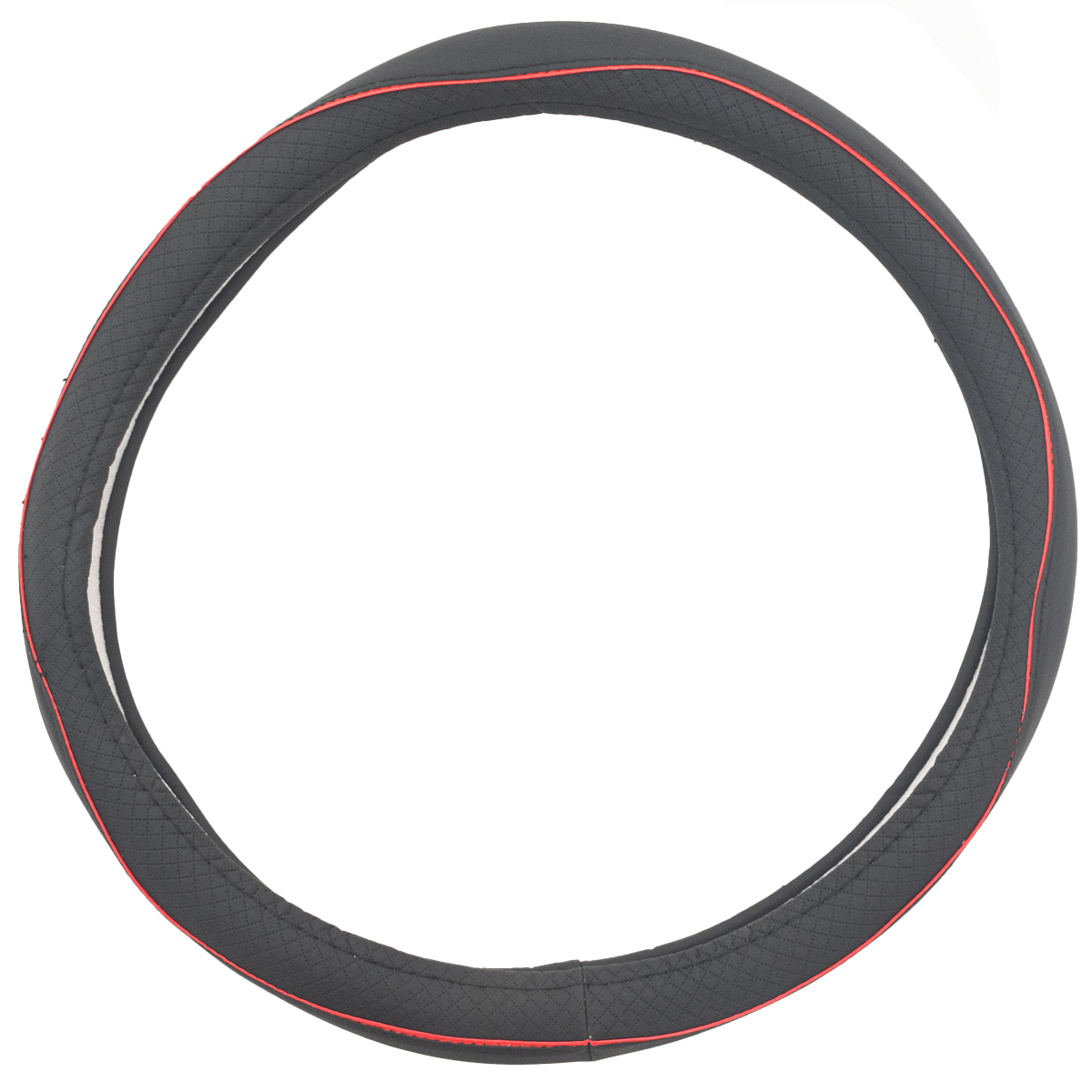 Accesorios Varios Cubre Volante 38 cm negro con Vira Roja