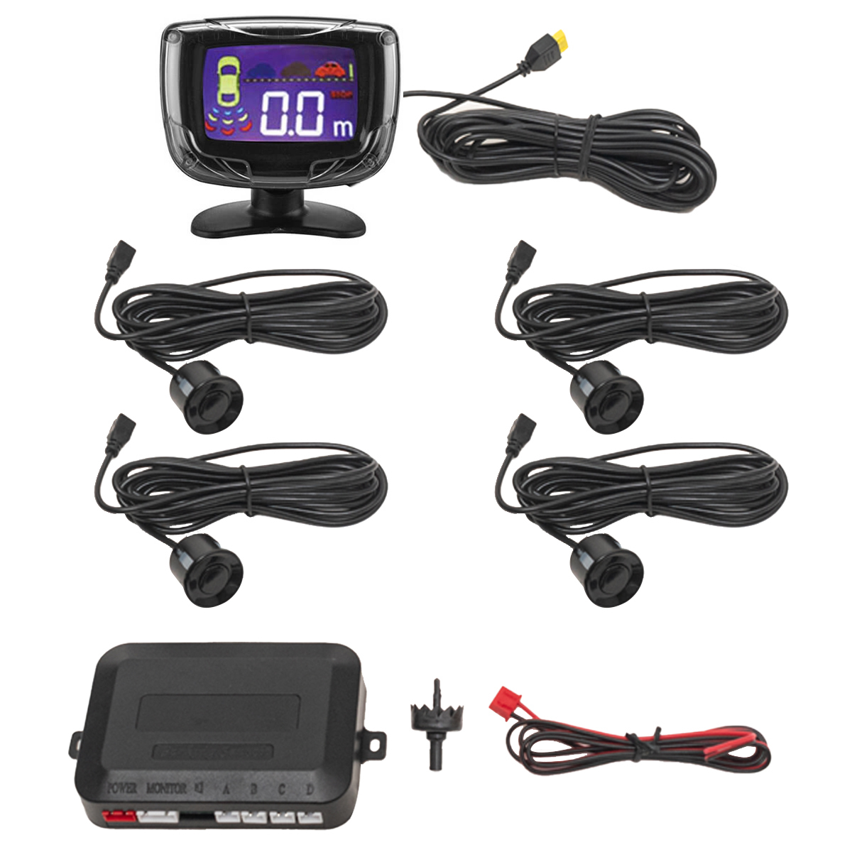 Accesorios Varios Kit 4 Sensor de Estacionamiento + Mini Pantalla