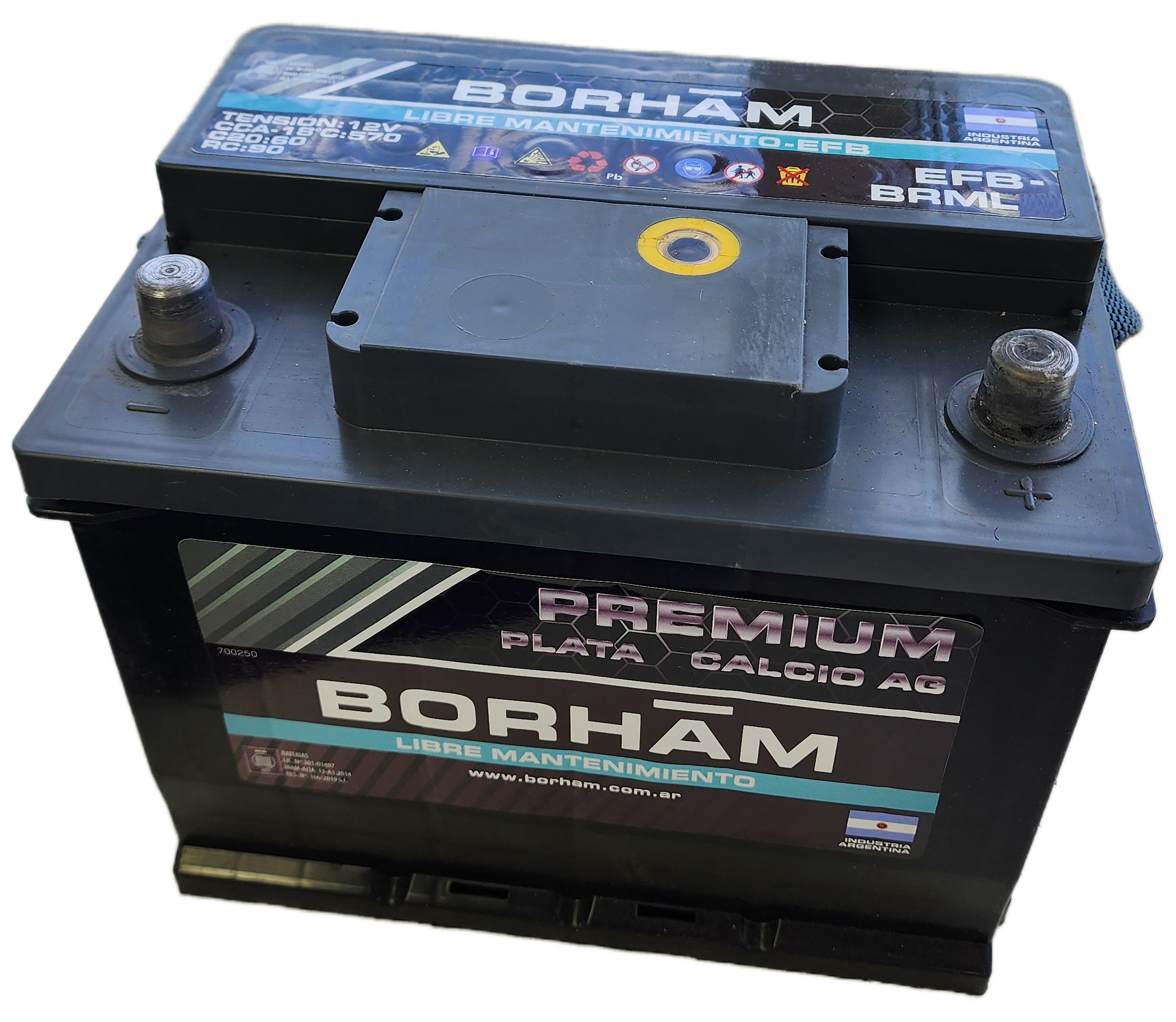 Baterias Borham BRML3 L3D Efb-Start-Stop 72 Ah 277X175X190