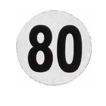 Cinta Reflectiva Circulo Velocidad Maxima "80"