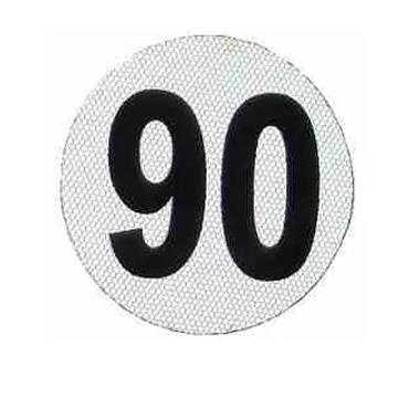 Cinta Reflectiva Circulo Velocidad Maxima "90"