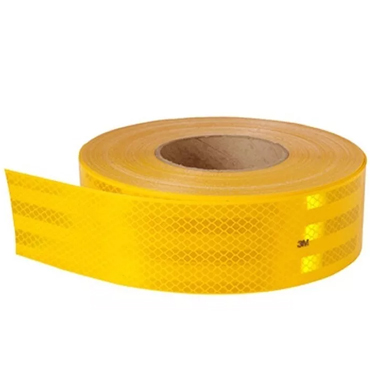Cinta Reflectiva 5 cm Amarilla Rollo 45.7 Metros