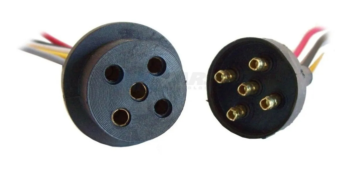 Fichas y Conectores Acoplado Goma / Nylon Reforz Cable 1 5 5 Vias (5 Hemb+5 Macho) 1121