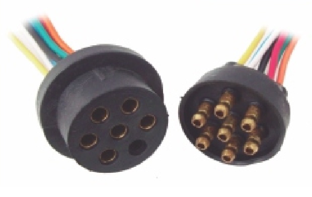 Fichas y Conectores Acoplado Goma y Nylon Reforzada Cable 1 5 7 Vias 1123 Juego