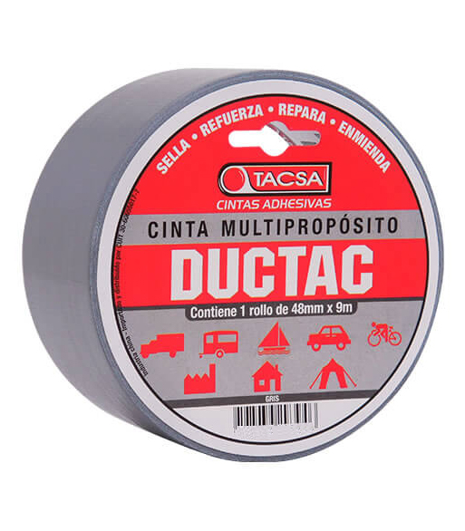 Adhesivos Cinta Multiproposito gris 48 mm X 9M X 0.21 mm