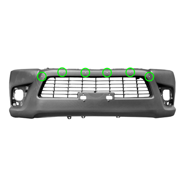 Paragolpe para Toyota Hilux 2016 / 2018 Dx Base delantero con Agujero para Defensa
