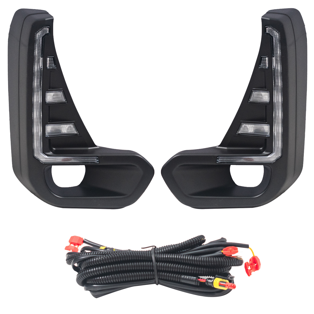 Grilla para Toyota Hilux Desde 2021 Kit Grillas con Luz Diurna y Giro Secuencial