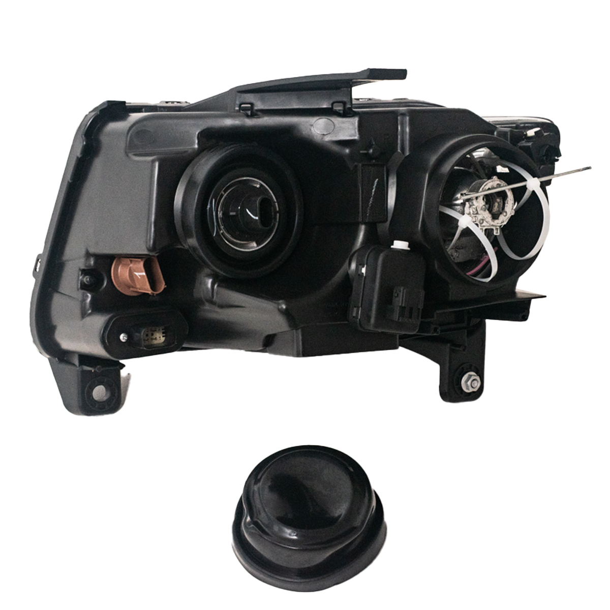 Óptica para Jeep Compass 2011 / 2016 F / negro con Lupa derecha
