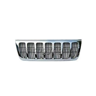 Parrilla para Jeep Grand Cherokee 2000 / 2004 cromada con Grilla Interio