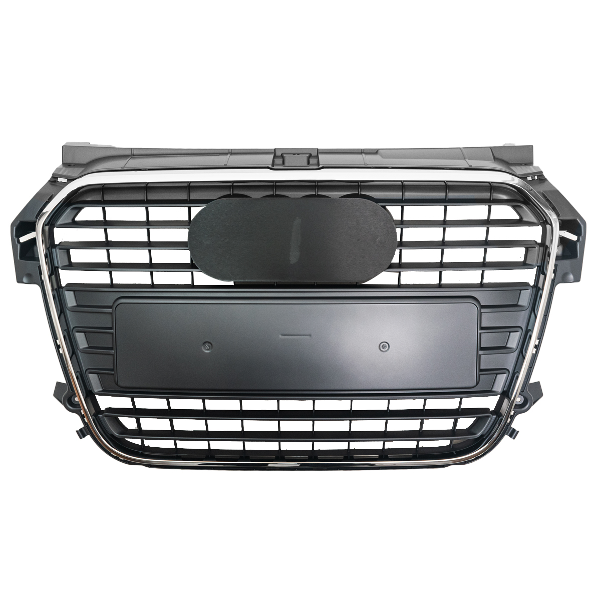 Parrilla para Audi A1 10 / gris Oscura con Marco cromado