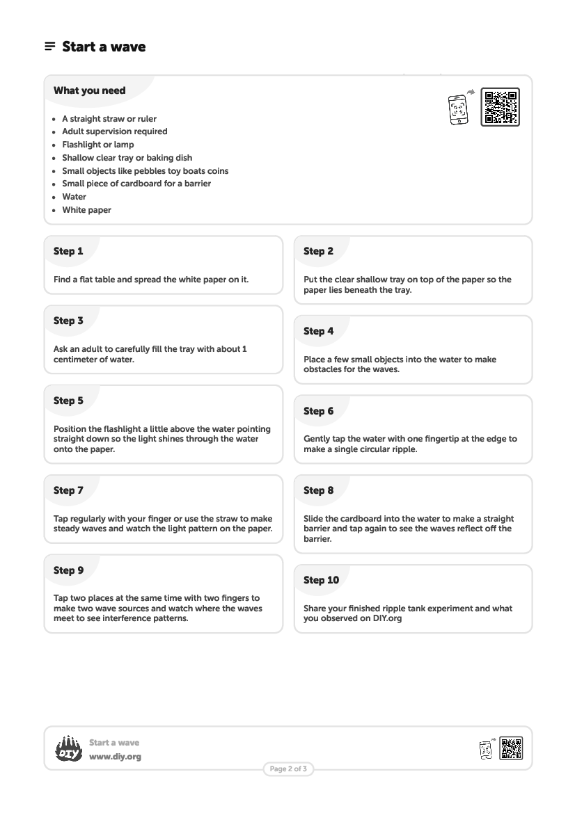 Start a wave - Fun at-home activities for Kids.