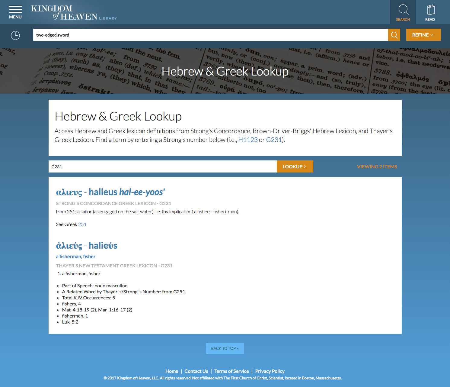 Kingdom of Heaven Library