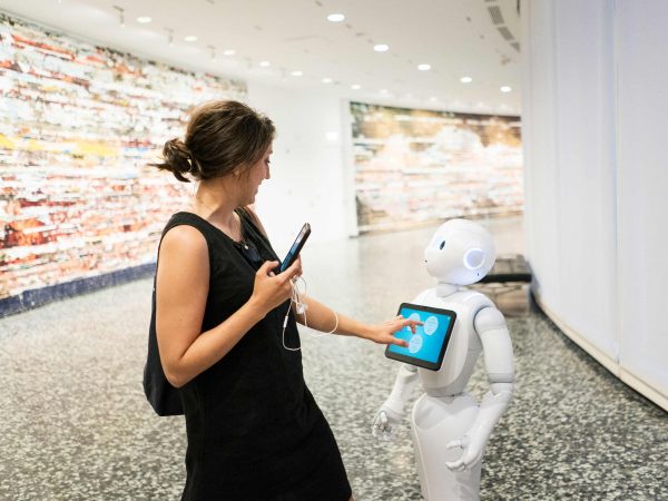 Humanoid robots transform visual artworks into sound waves at the Smithsonian