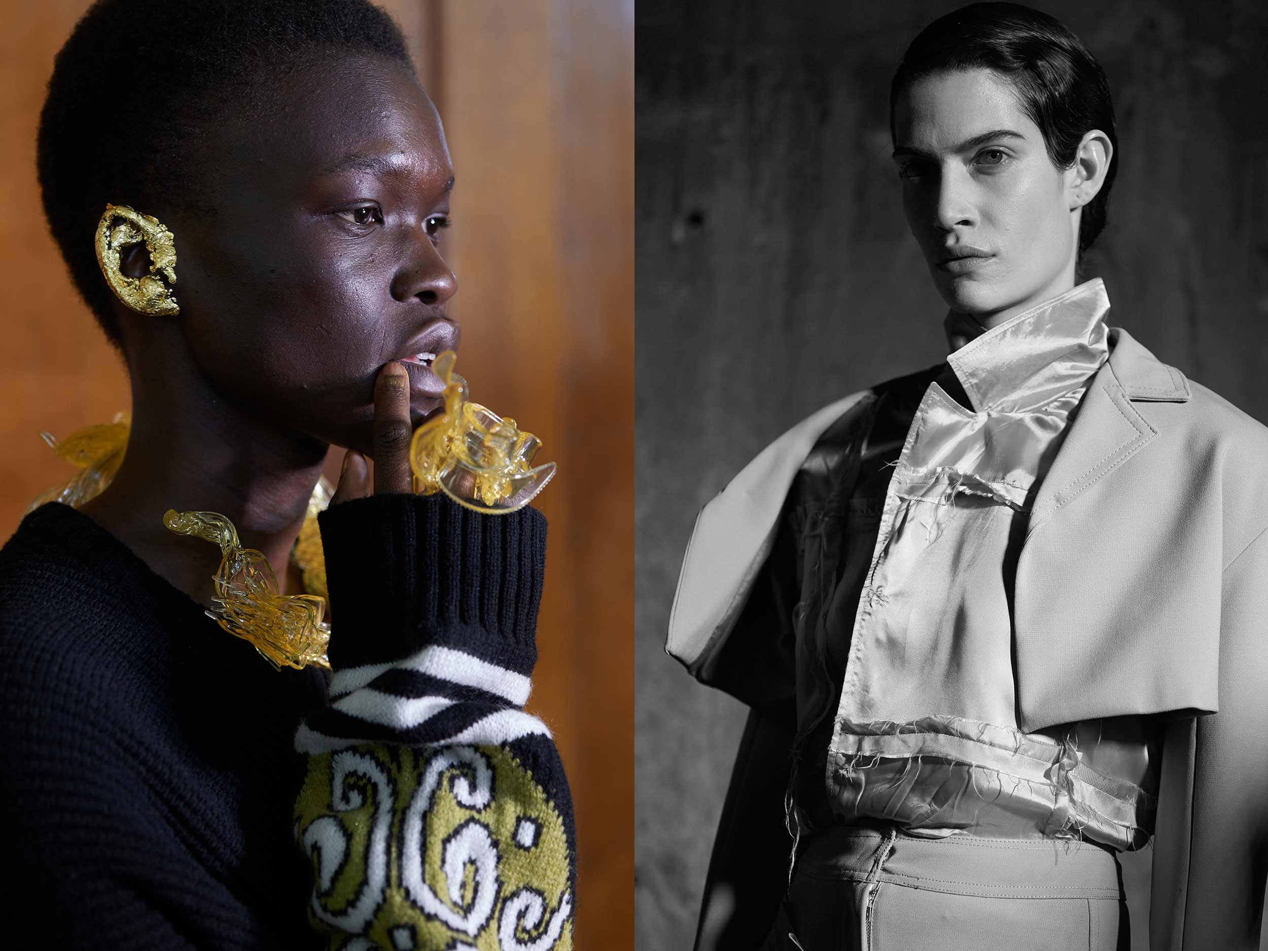 Backstage and close-up at London Fashion Week, with photographer Peter Lowe