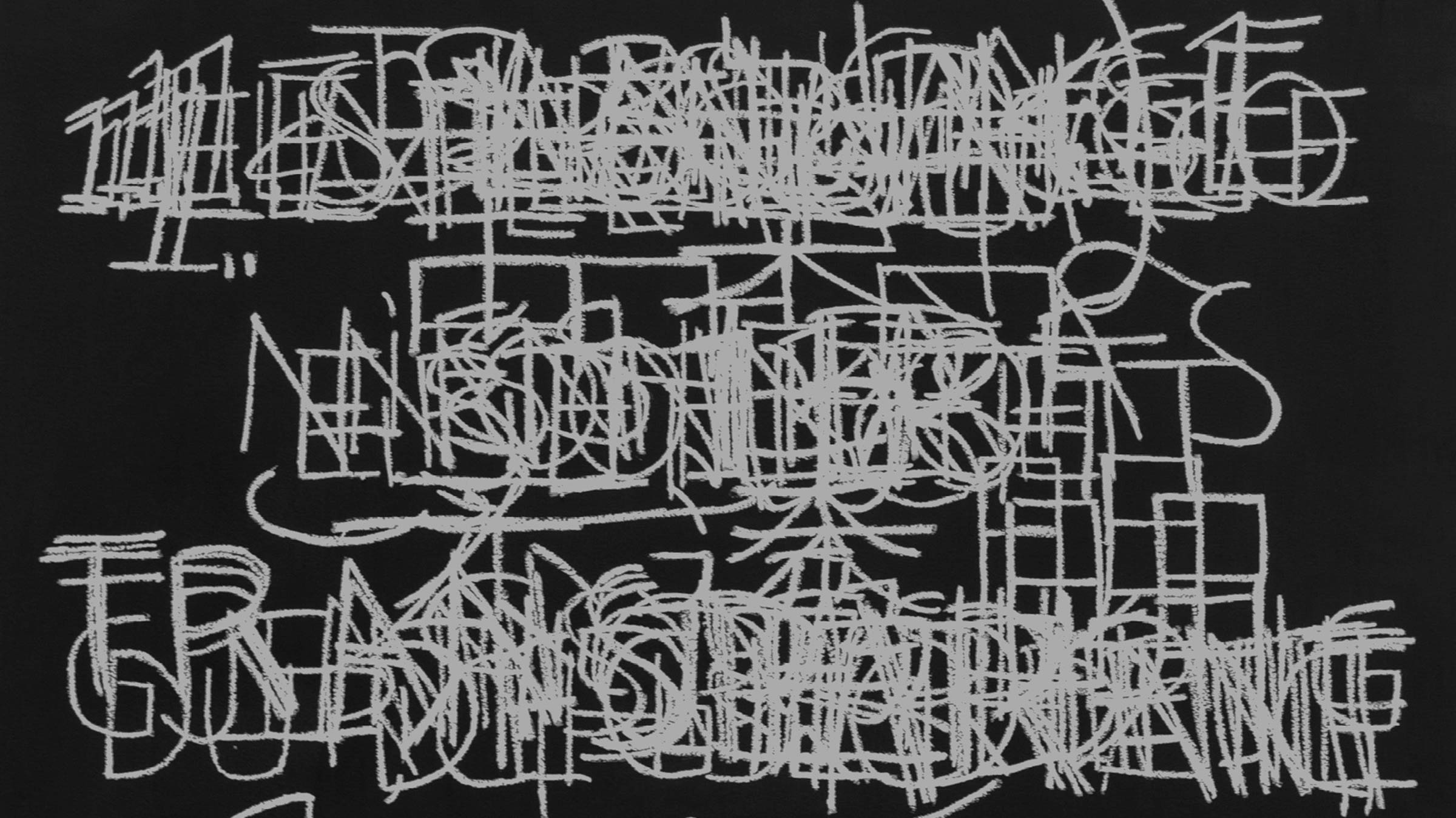 Artist Mel Bochner obscures words to reveal their dangerous potential