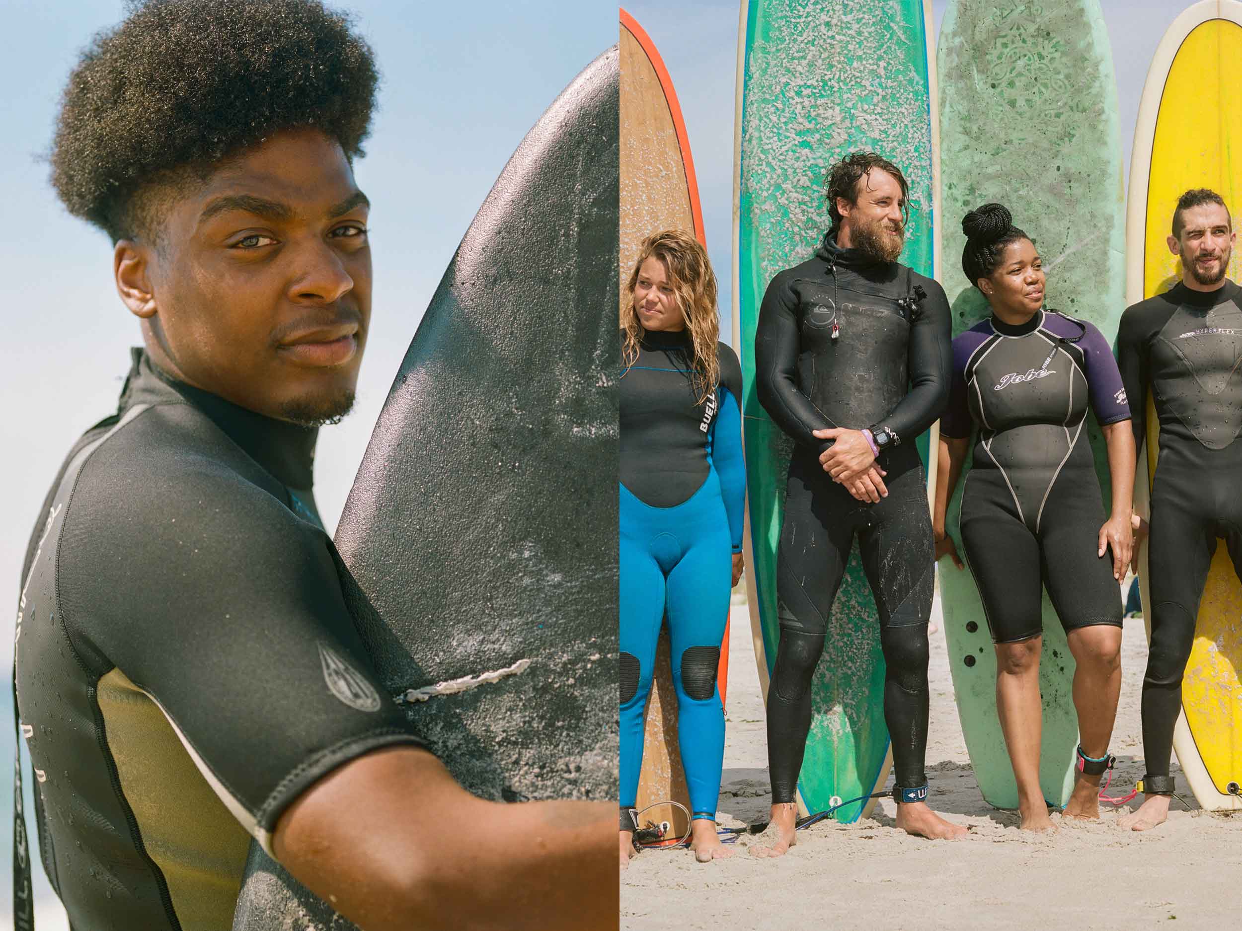 Led by the Black Surf Association, hundreds of surfers paid tribute to victims of police violence