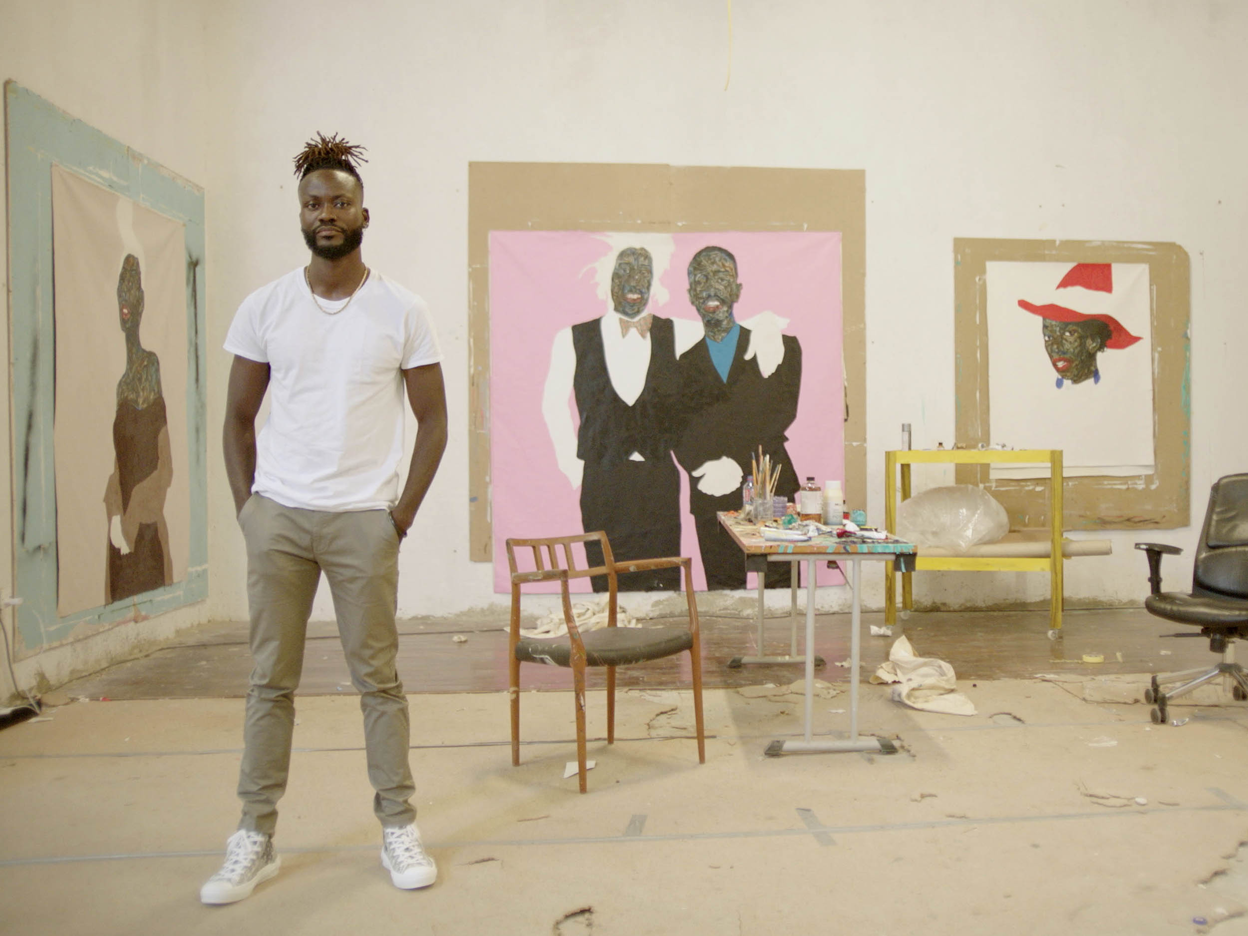 Kim Jones translates Amoako Boafo’s paintings into wearable art