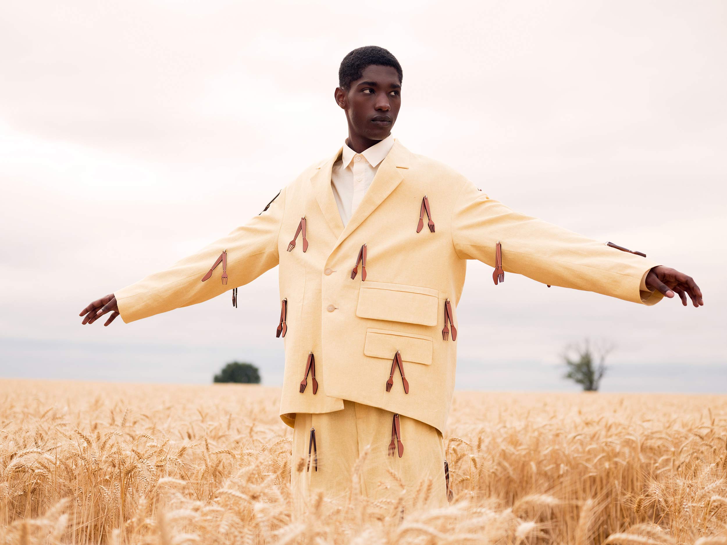 Derrida, asymmetrical dresses, and a wheat field: Deconstructing the Jacquemus Spring 2021 collection