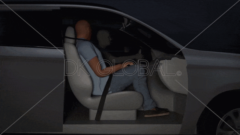 Hip Bone Injury from Car Crash accident animation crash hip injury