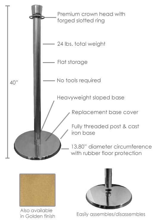 Ropes and Stanchions Belt Stanchions Crowd control