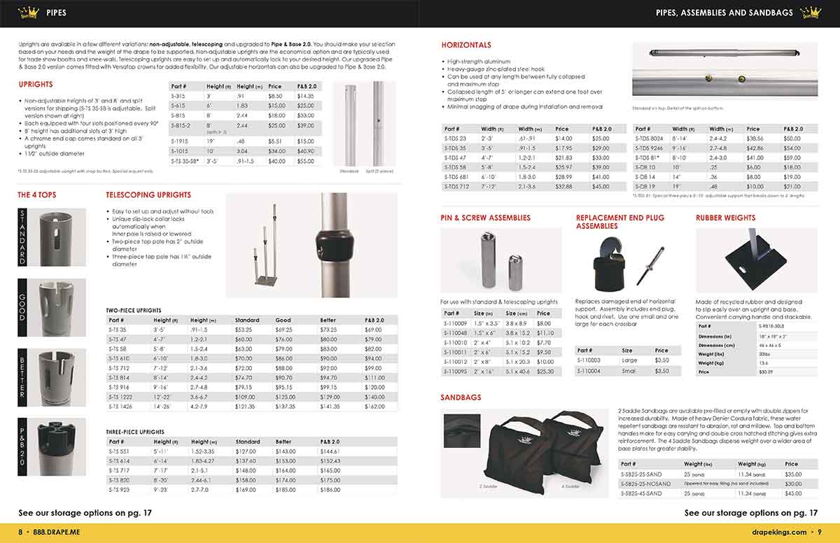 Sales Catalog Drape Kings