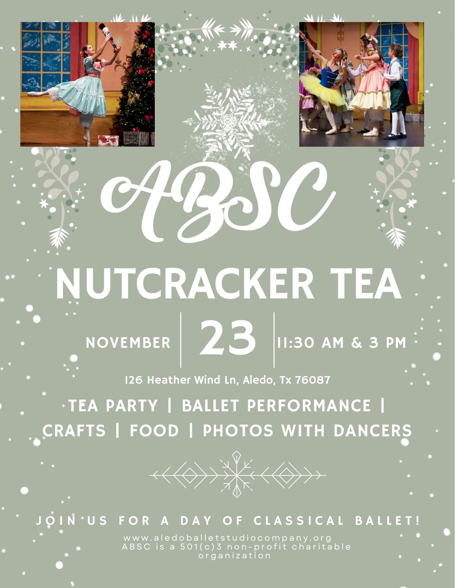 Nutcracker Sugar Plum Fairy Tea DonationMatch
