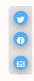 Twitter, Facebook, and E-mail link icons available on the right hand side of all Dashboard pages.