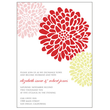 Flower Wedding Invitation