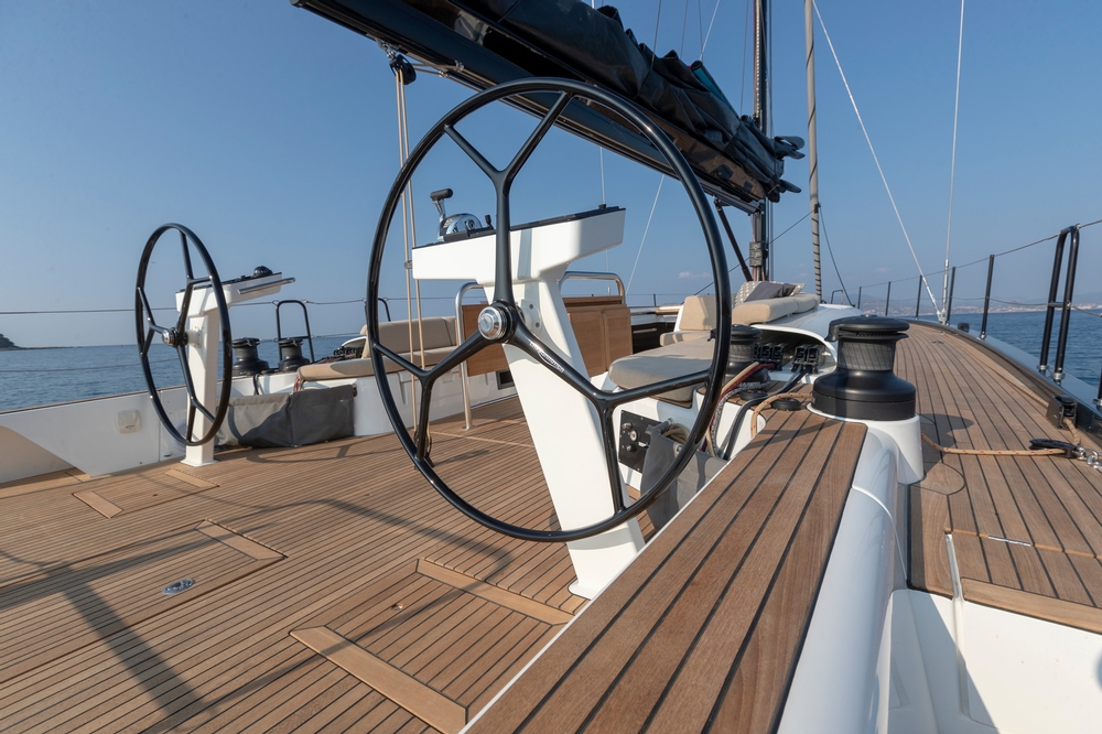 beneteau, first yacht 53, sailboat, steering wheels