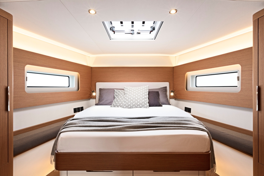 beneteau, first yacht 53, sailboat, bed