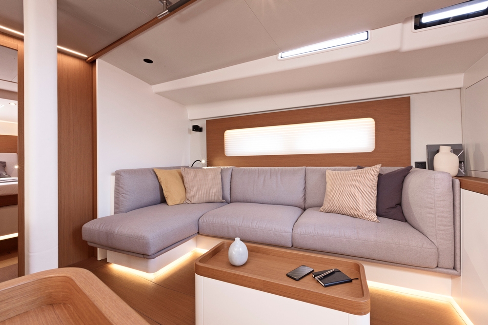 beneteau, first yacht 53, sailboat, interior seating