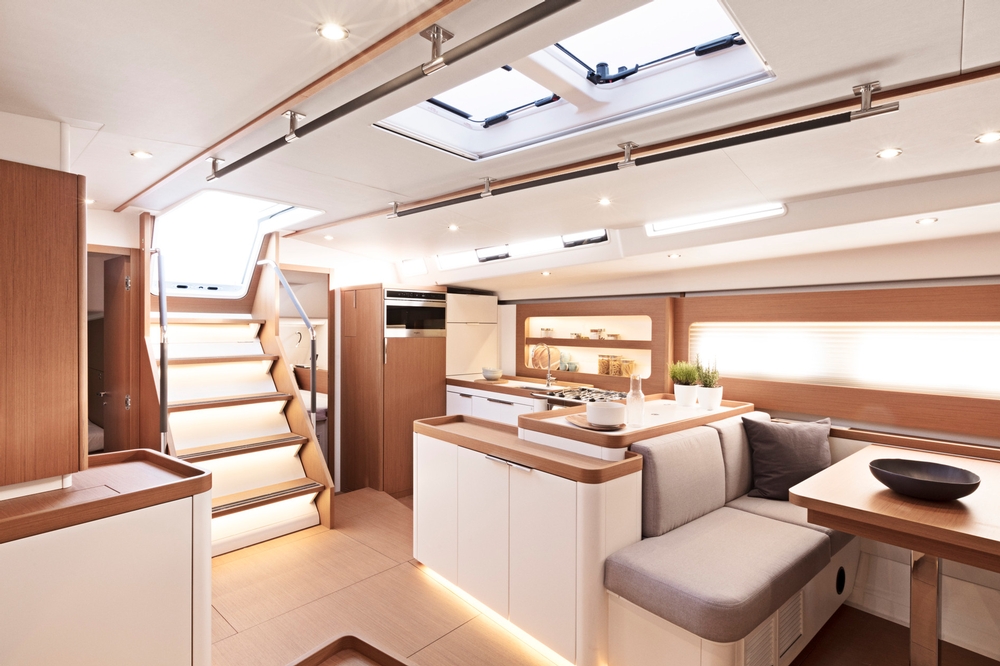 beneteau, first yacht 53, sailboat, interior cabin