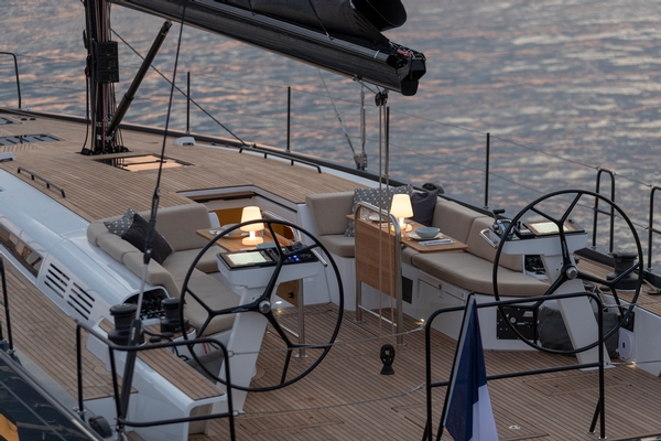 beneteau, first yacht 53, sailboat, steering wheels