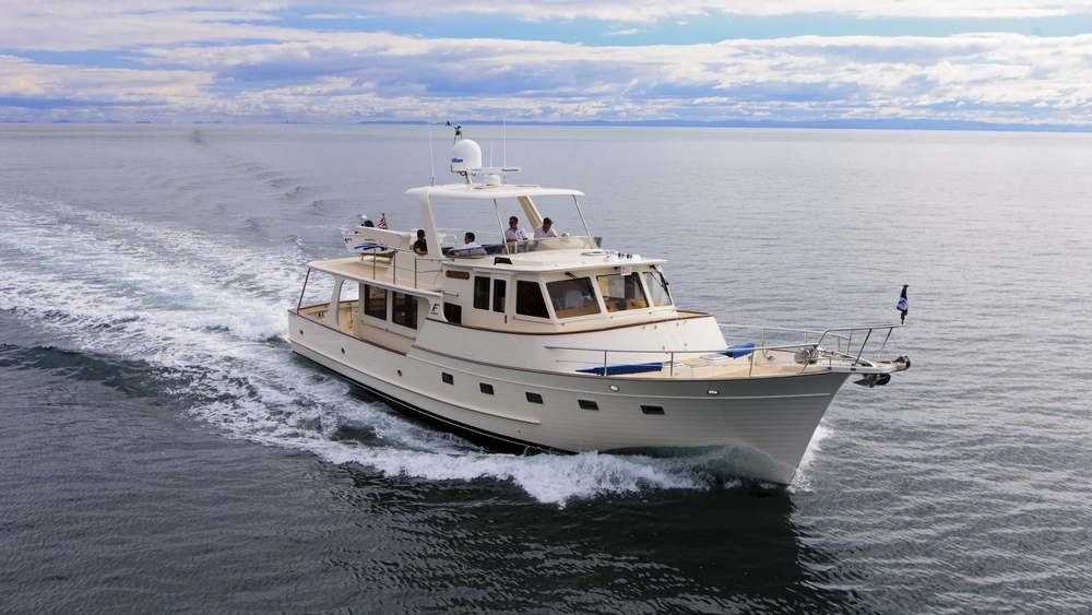 fleming yachts, fleming 55, cruising yachts, running shot